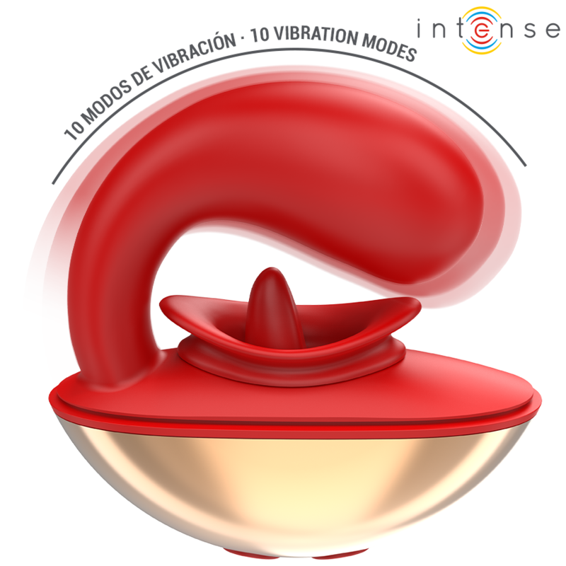 Mariah U-Shaped Vibrator &amp; Stimulator 10 Vibrations Red
