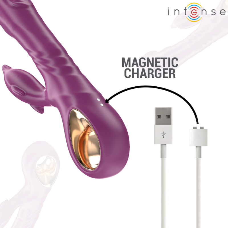 Halle multifunctional vibrator with stimulating tongue purple dolphin