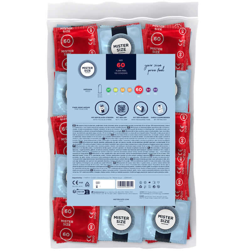 Préservatif taille xl 60 mm (100 unités)