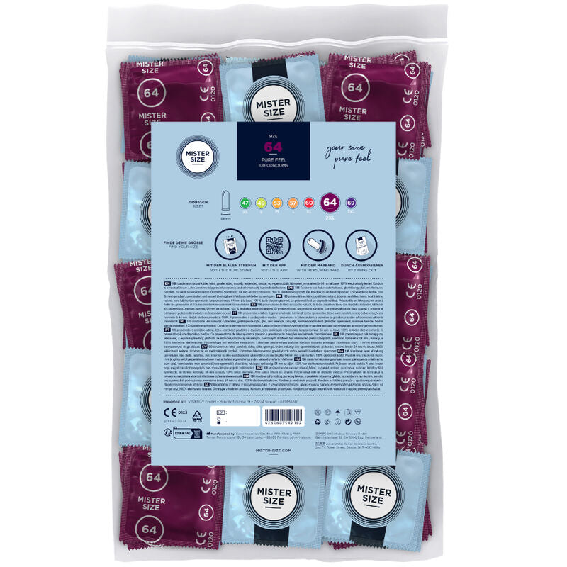 Préservatifs taille xxl 64 mm (100 unités)