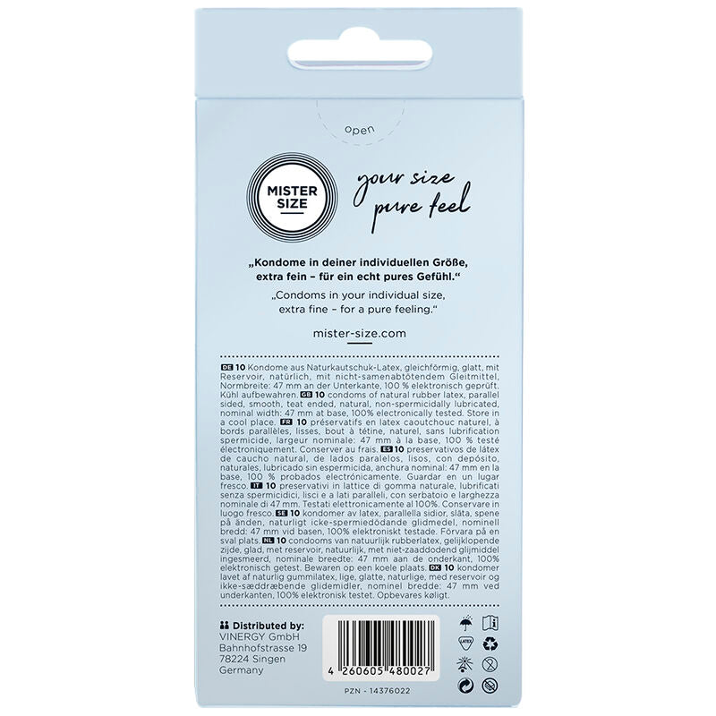Préservatifs taille xs 47 mm (10 unités)
