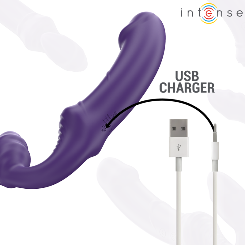 Jill double vibrator 20 cm purple remote control