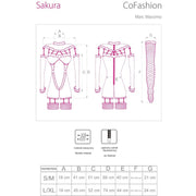 Sakura cf 90357 jumpsuit + long gloves + black suspender belt s/m