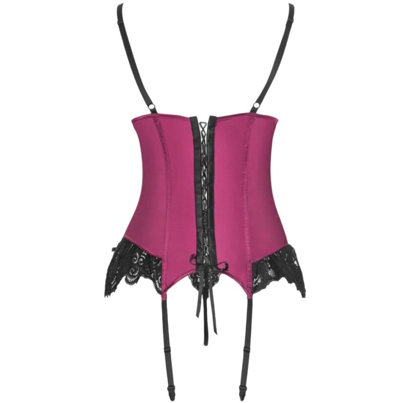 Agrafena cf 90436 corset + burgundy thong s/m