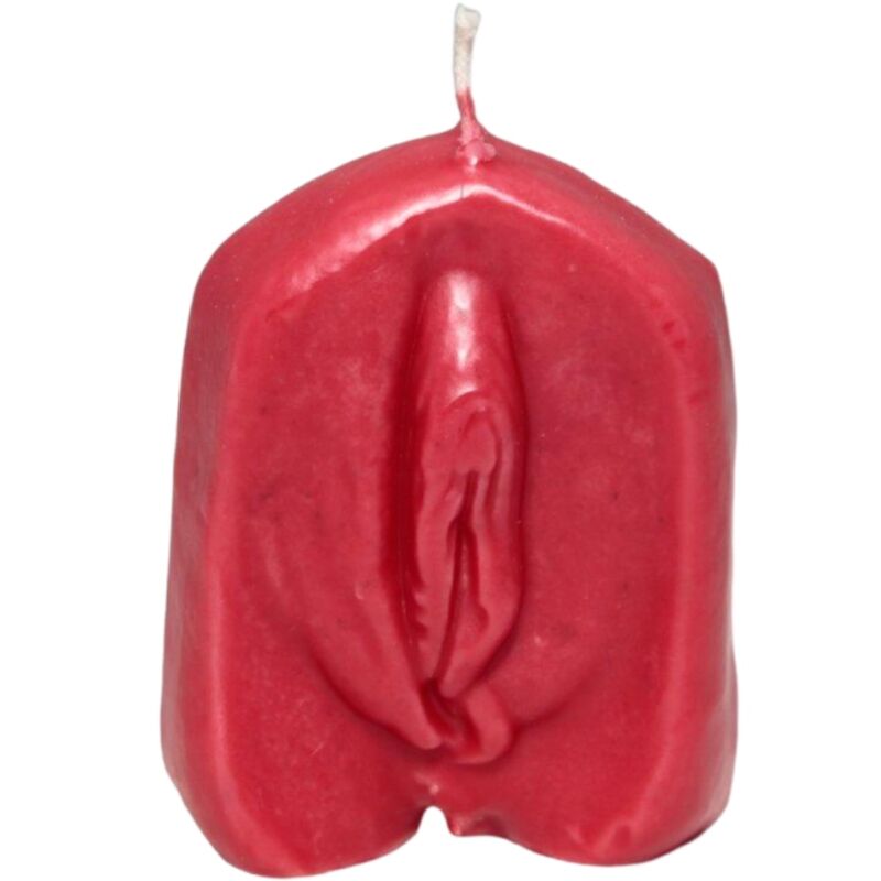 Bougie en forme de vagin rouge