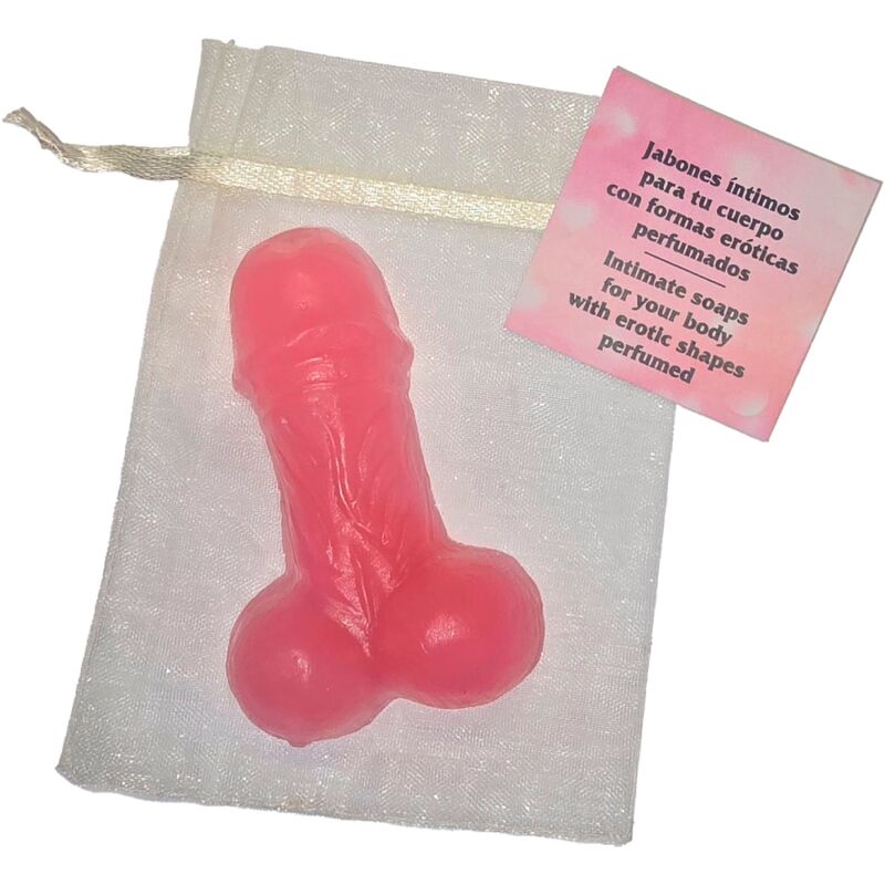 Savon parfumé en forme de pénis rose