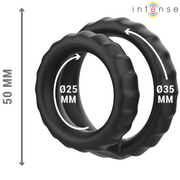 Dewey Double Silicone Penis Ring Black Model 2