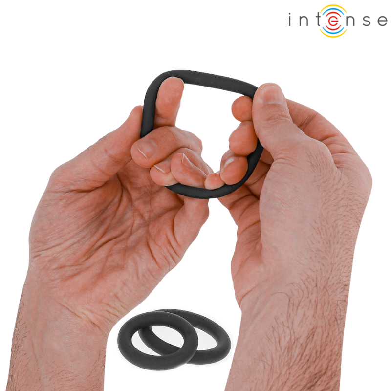 Hugh 3 Basic Black Silicone Cock Rings