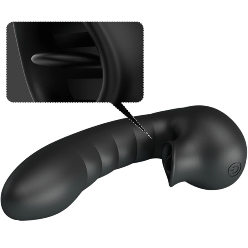 Hobgoblin Vibrating Finger Box 12 Vibrations + Clitoris Stimulator Black