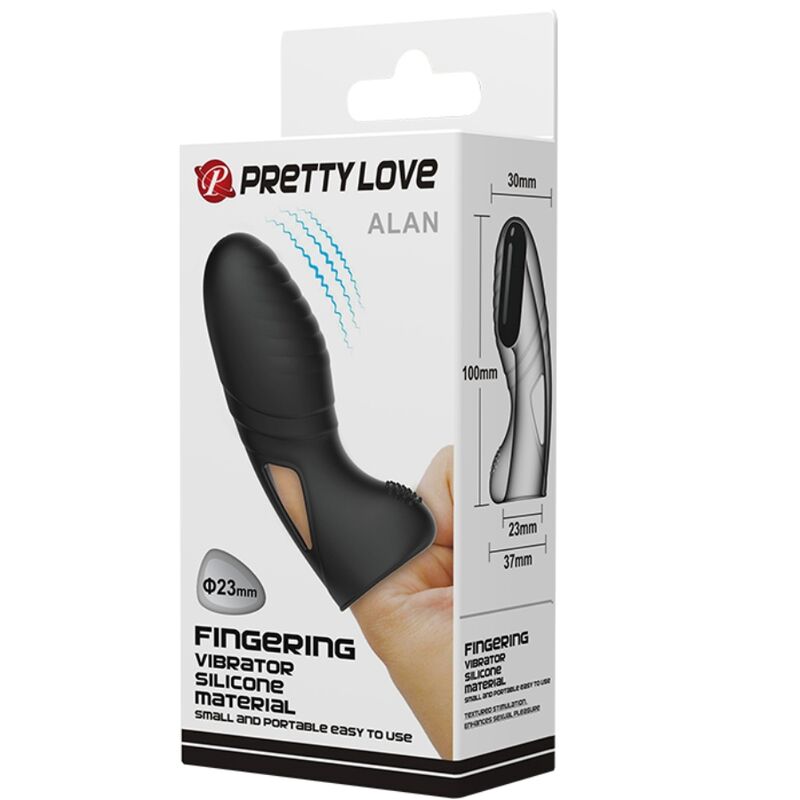 Alan Black Silicone Finger Vibrator