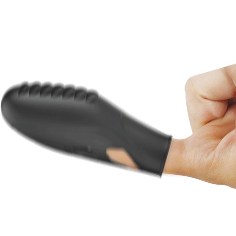 Gilo black silicone finger vibrator