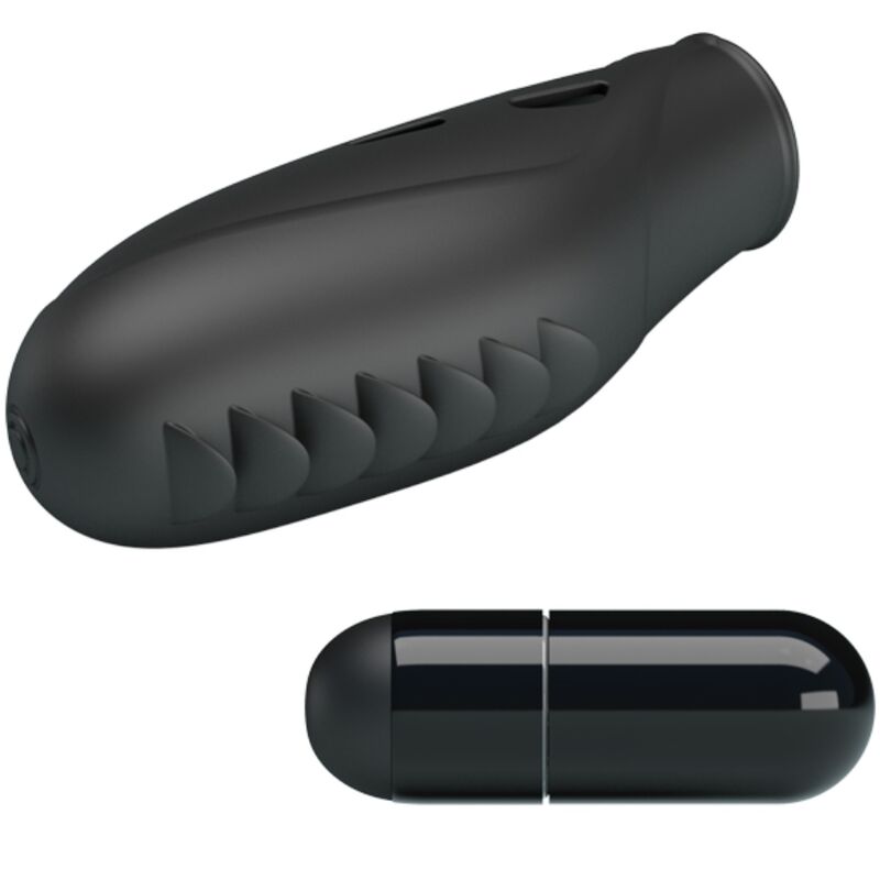 Gilo black silicone finger vibrator