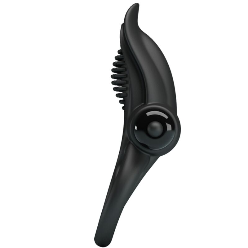 Double anneau vibrant + stimulateur de clitoris 10 vibrations noir