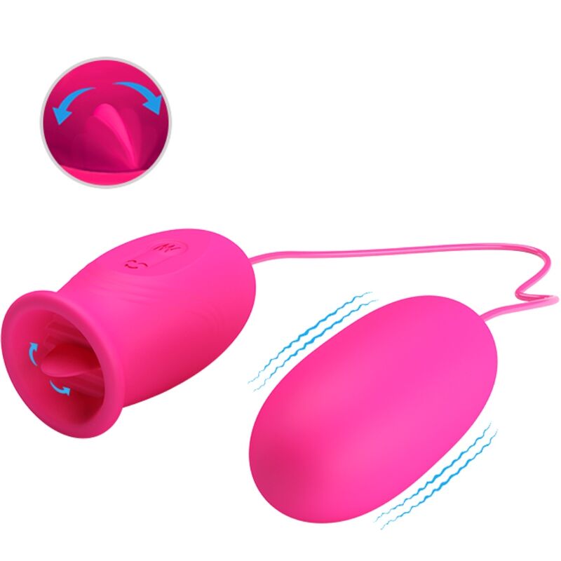 Daisy Vibrating Egg + Pink Clitoris Stimulating Tongue