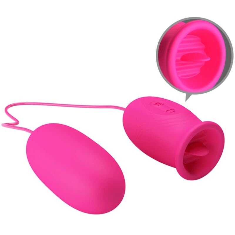 Daisy Vibrating Egg + Pink Clitoris Stimulating Tongue