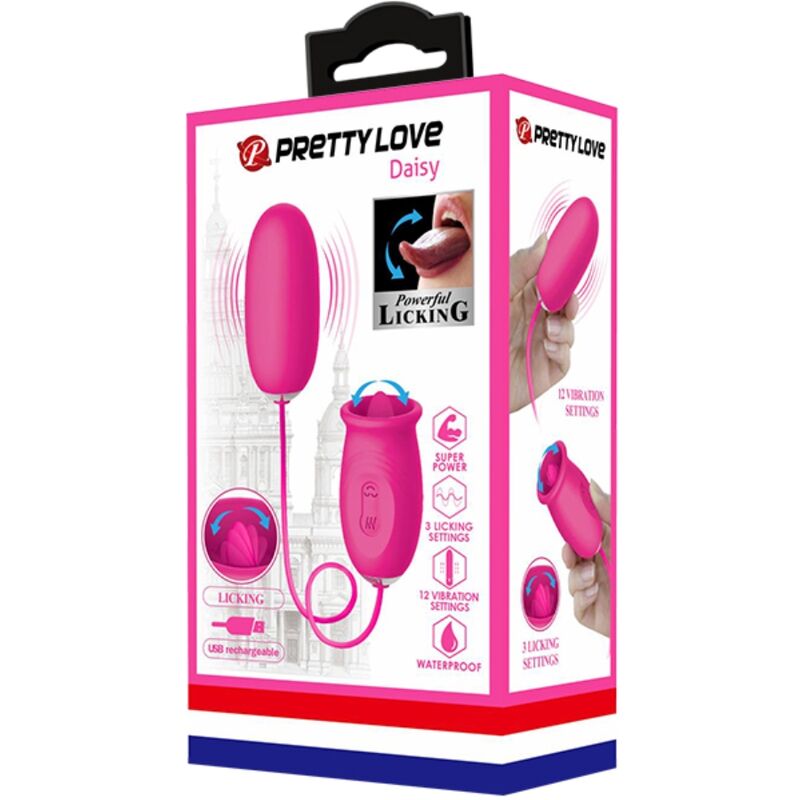 Daisy Vibrating Egg + Pink Clitoris Stimulating Tongue