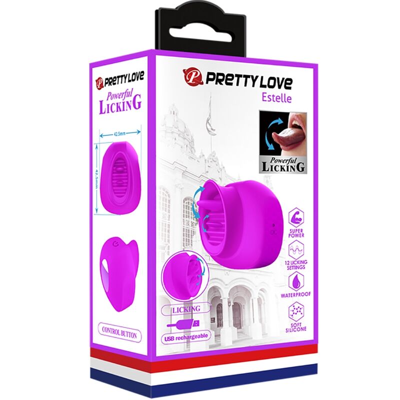 Estelle Tongue Clitoris Stimulator 12 Vibrations Purple