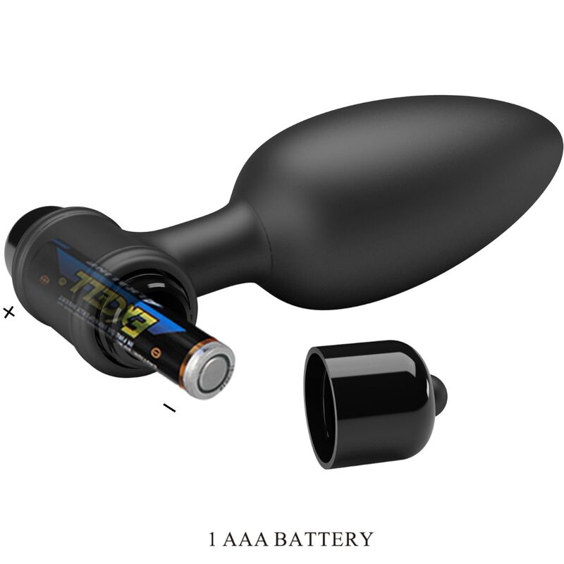 Vibra butt plug 2 anal plug 10 vibrations black