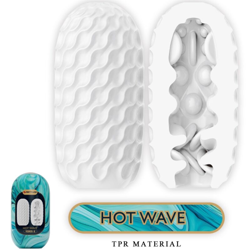Hot Wave White Silicone Male Masturbator