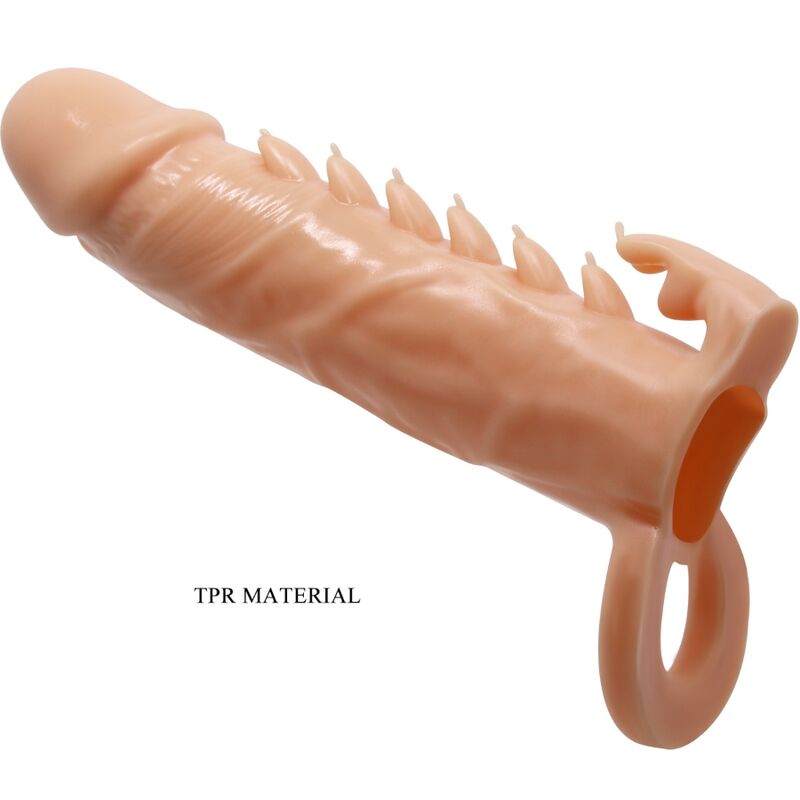 Emmit manchon pour pénis + stimulateur de clitoris chair