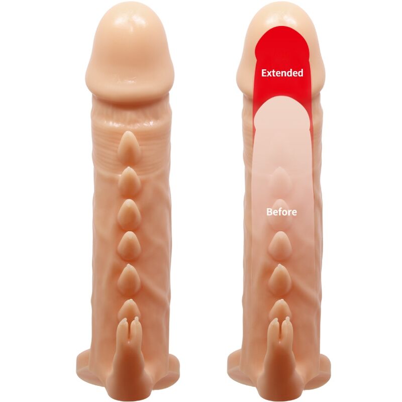 Emmit Penis Sleeve + Flesh Clitoris Stimulator