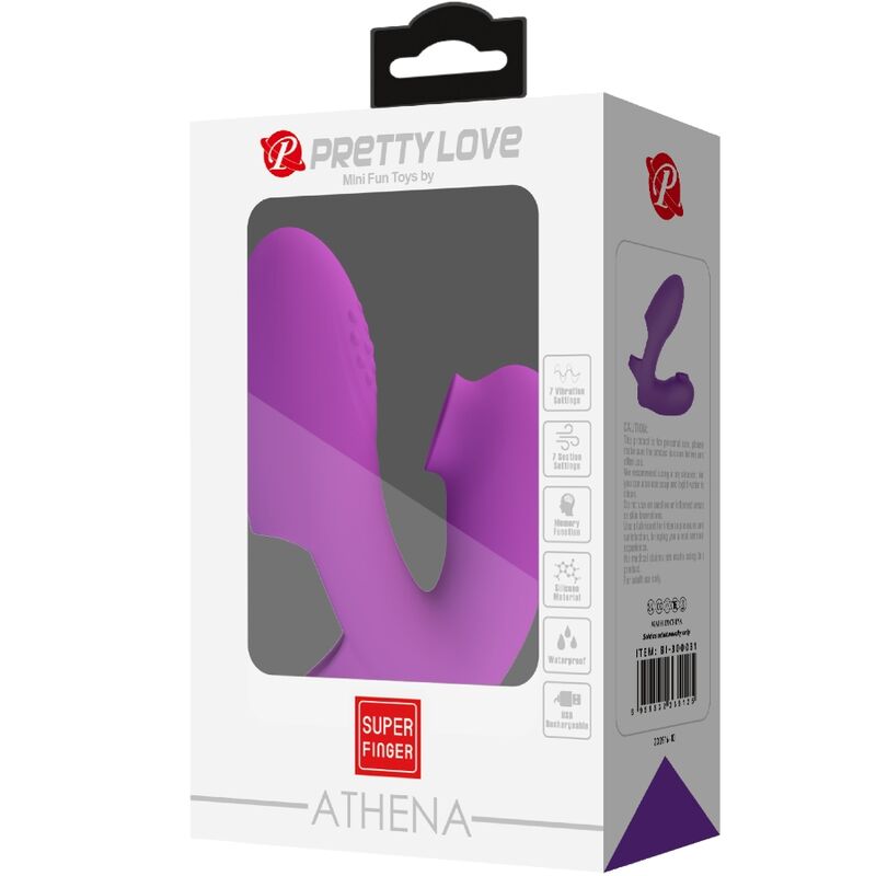 Vibrateur de doigts athena avec stimulateur de clitoris violet
