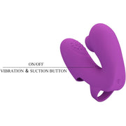 Vibrateur de doigts athena avec stimulateur de clitoris violet