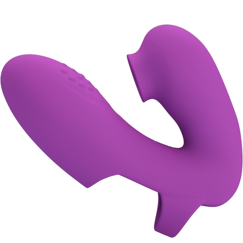 Vibrateur de doigts athena avec stimulateur de clitoris violet