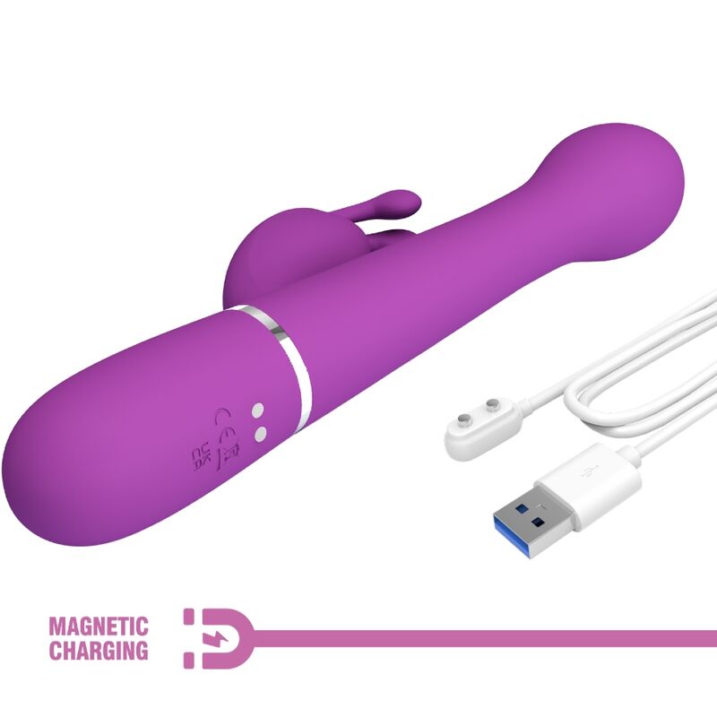 Dejon 3-in-1 multifunctional rabbit vibrator purple