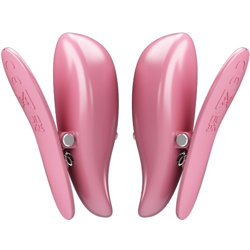 Pinces à tétons cailey 10 vibrations télécommande rose
