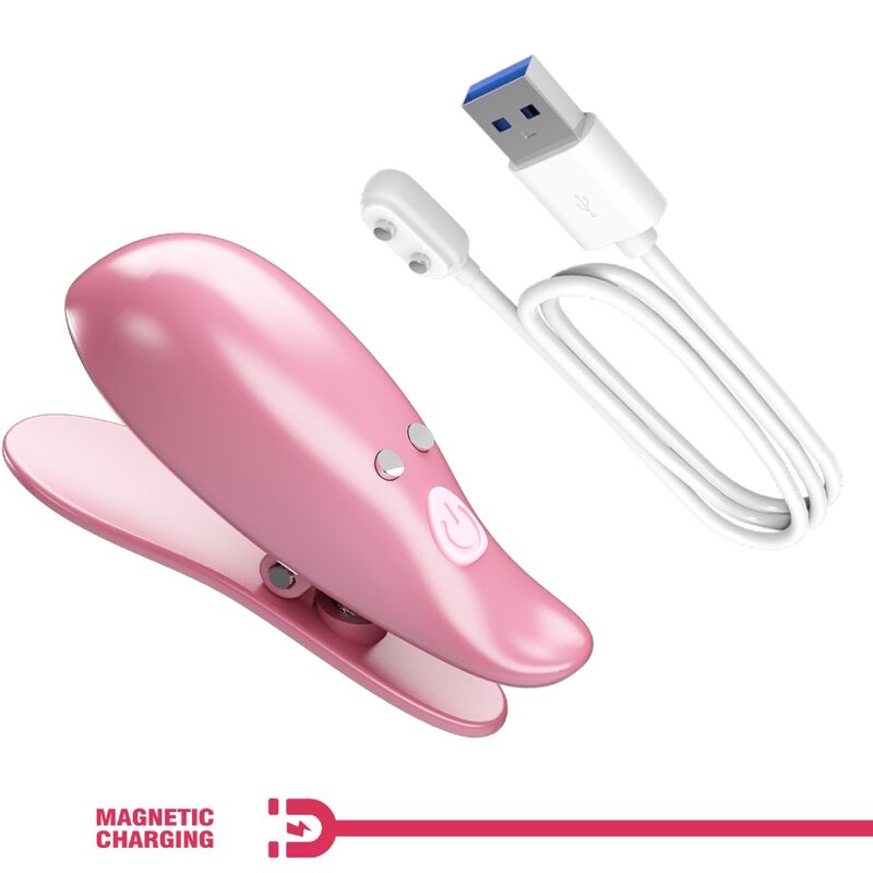 Pinces à tétons cailey 10 vibrations télécommande rose