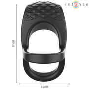 Alex Double Penis Ring Vibrator 10 Vibrations Black