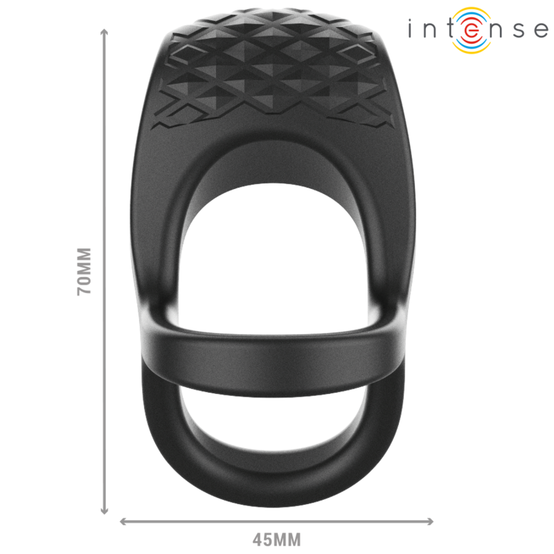 Alex Double Penis Ring Vibrator 10 Vibrations Black