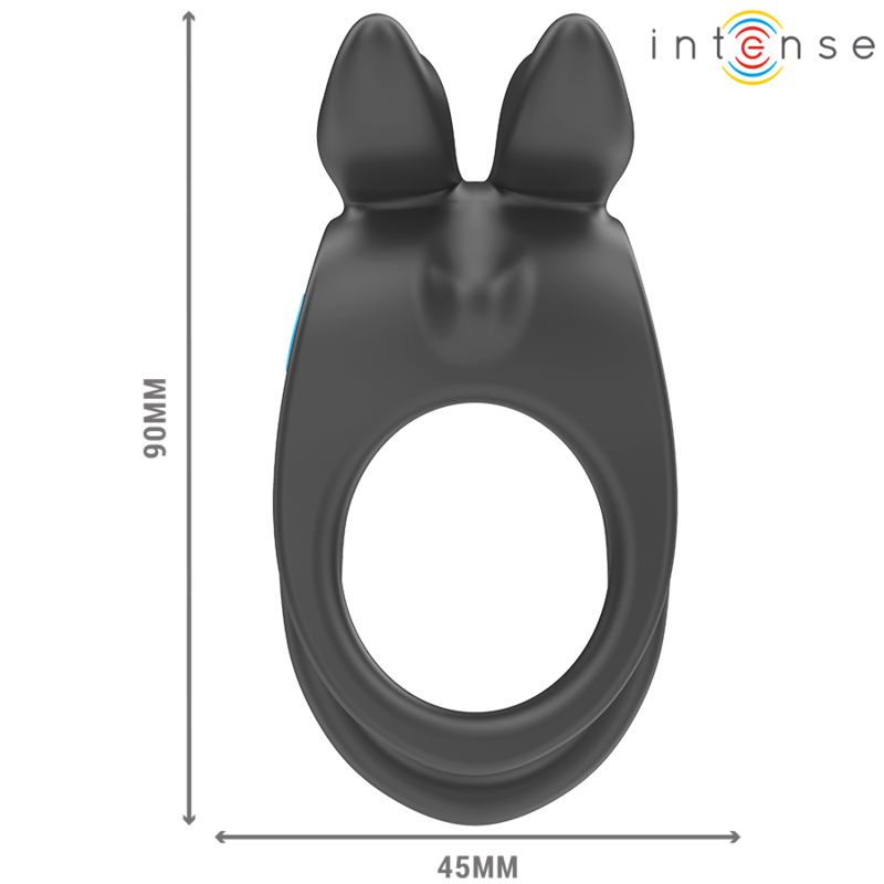 Sam Double Penis Ring Vibrator 10 Vibrations Black