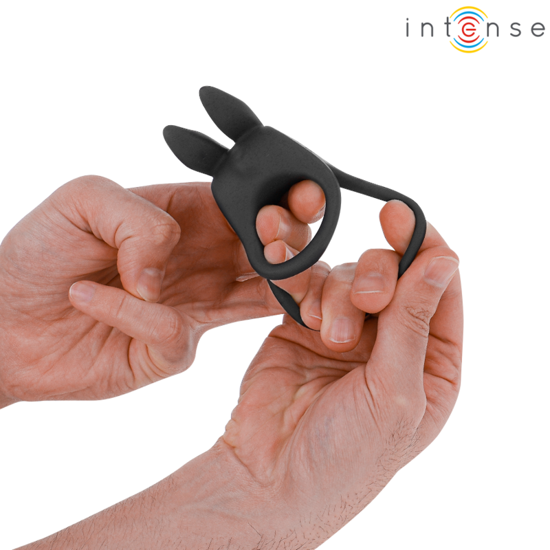 Sam Double Penis Ring Vibrator 10 Vibrations Black