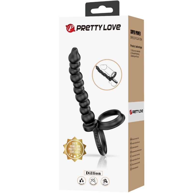 Dillion Black Double Penetrating Ring