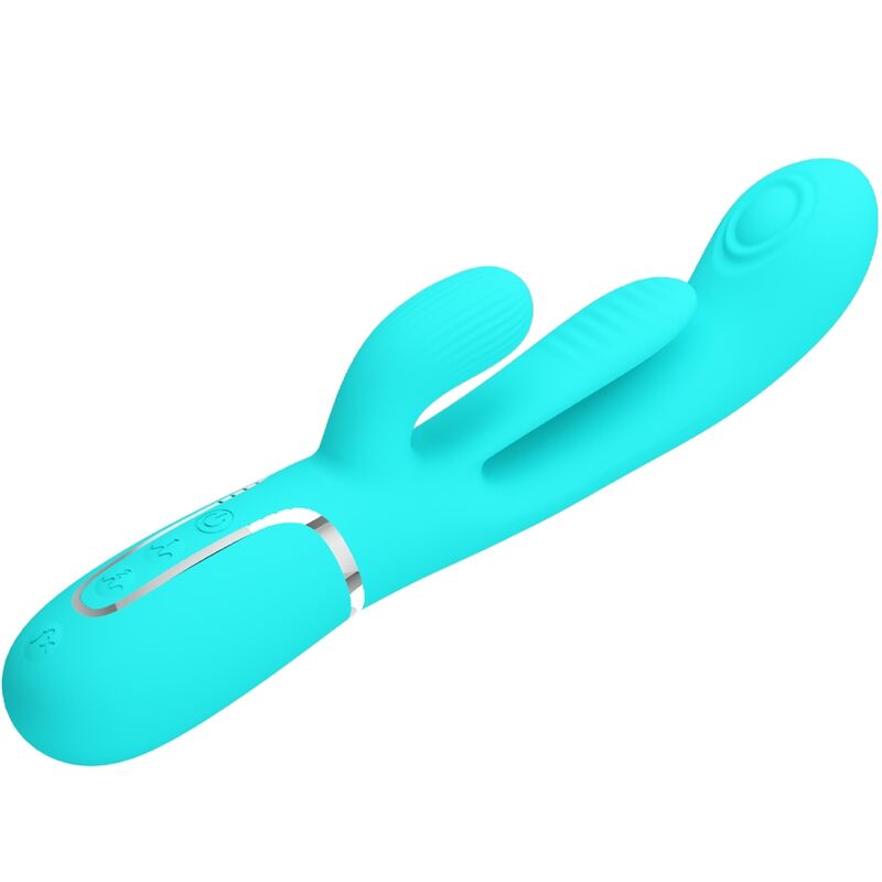 Shania Triple Rabbit Vibrator 3 in 1 Multi-Function Blue