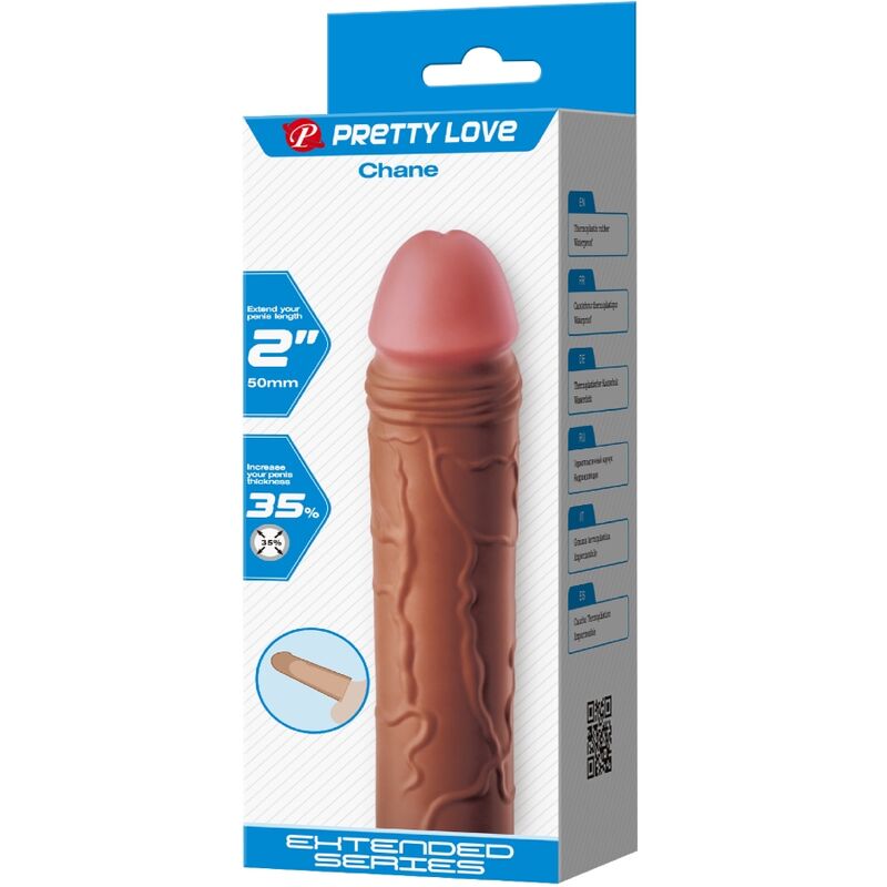 Penis sleeve chain with 5 cm extension mulatto