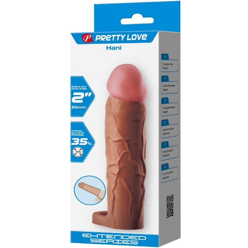 Hani penis sleeve with 5 cm extension mulatto