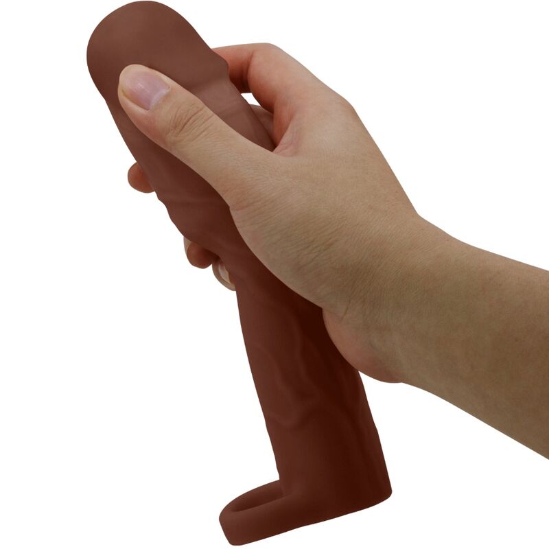 Gerd penis sleeve with 3 inch extension mulatto