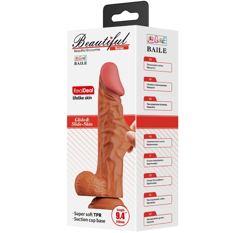 Realistic dildo buraq 24 cm flesh
