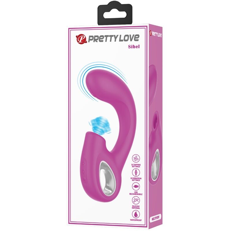 Sibel G-spot vibrator + Sibel clitoris stimulator 10 vibrations purple
