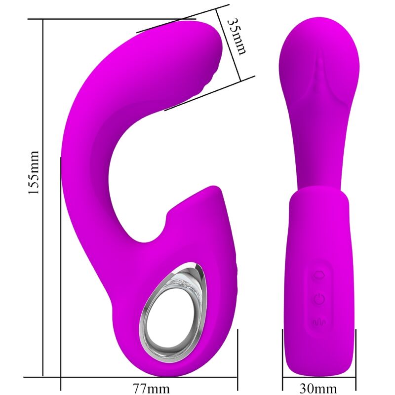 Sibel G-spot vibrator + Sibel clitoris stimulator 10 vibrations purple