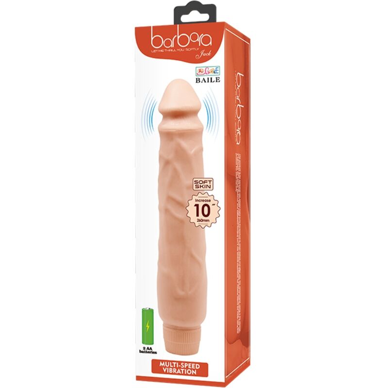 Realistic vibrating jack 26 cm flesh