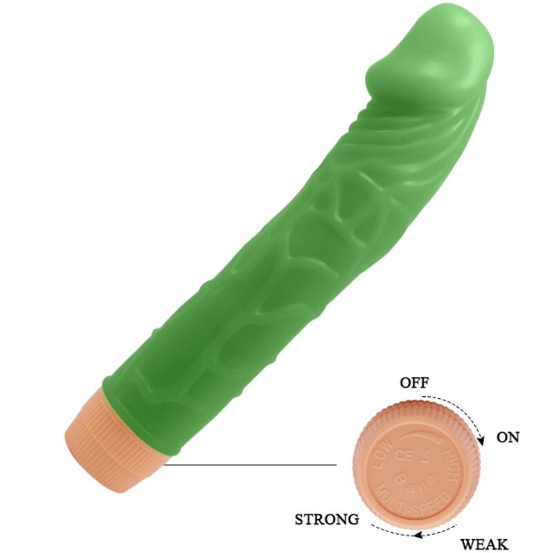 Realistic vibrator bill 22.5 cm green