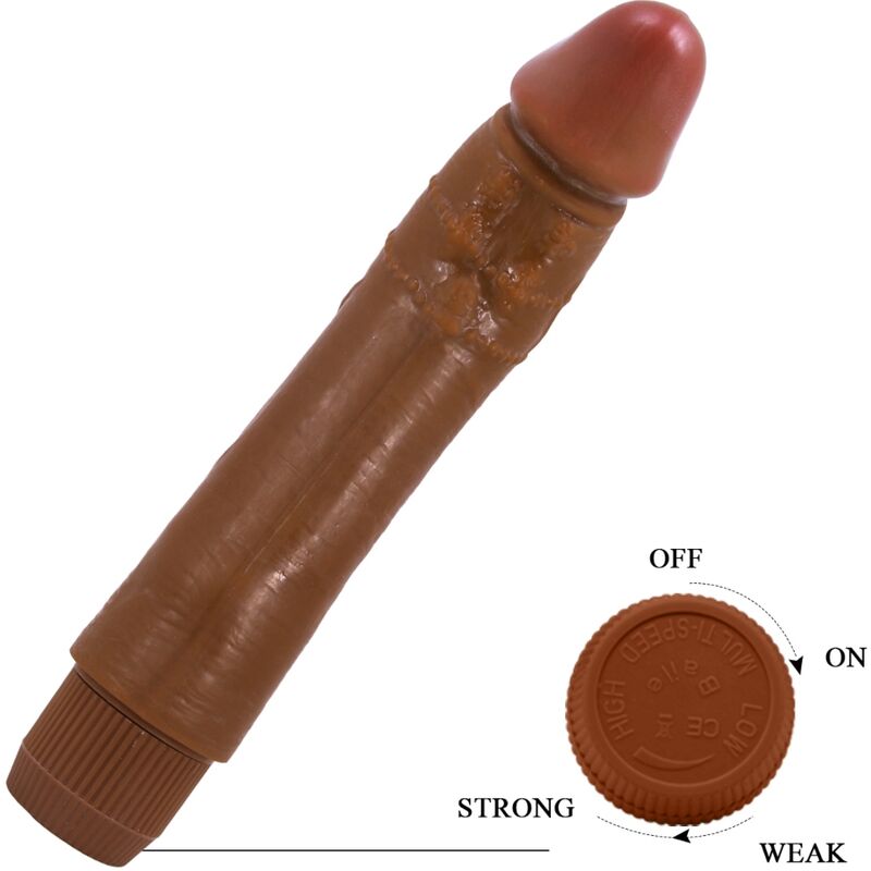 Realistic vibrator dybbuk 24 cm mulatto