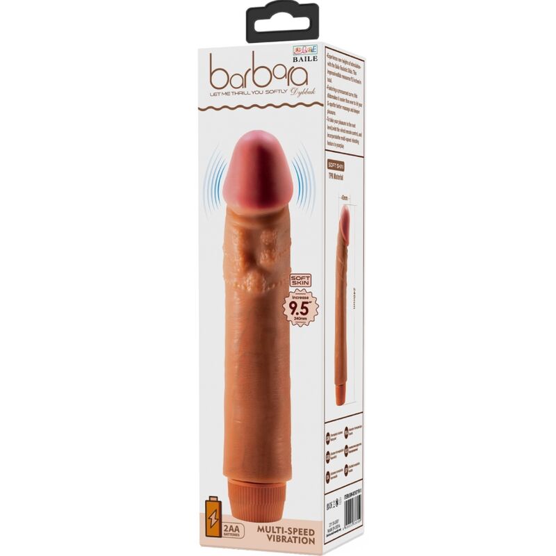 Realistic vibrator dybbuk 24 cm mulatto