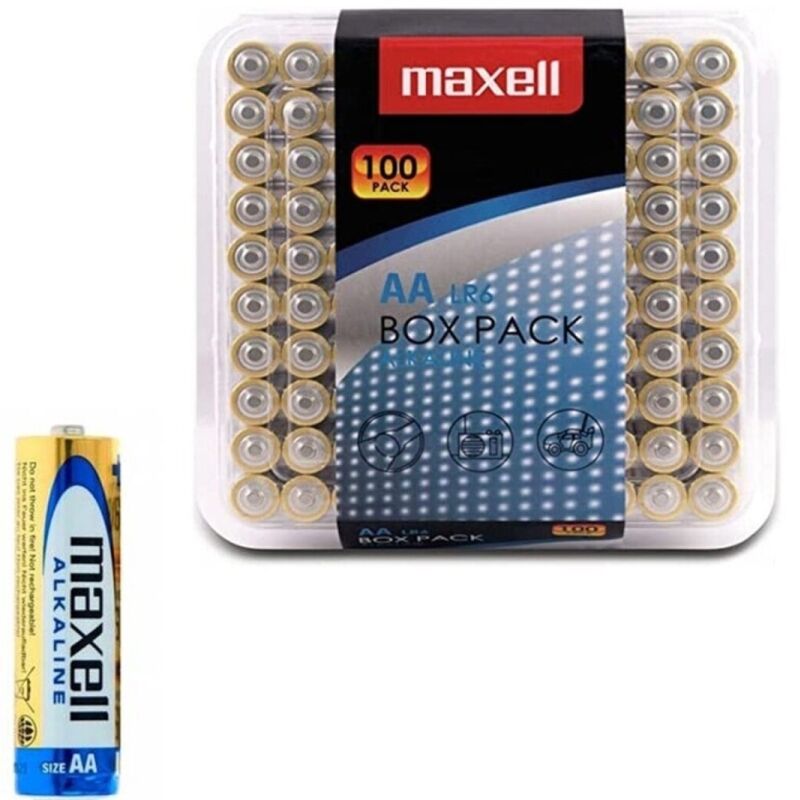 Pack de 100 piles alcalines aa lr6
