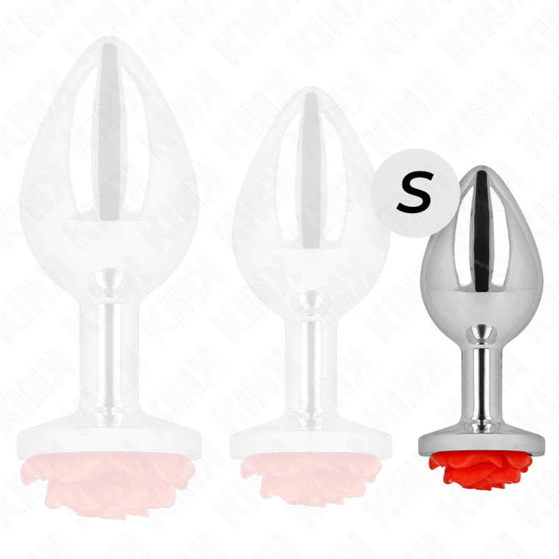 Red rose anal plug size S