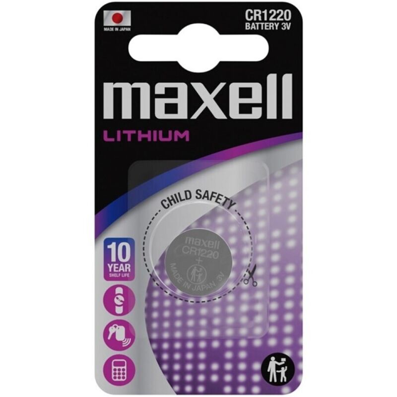 Pile bouton au lithium cr1220 3v blister*1